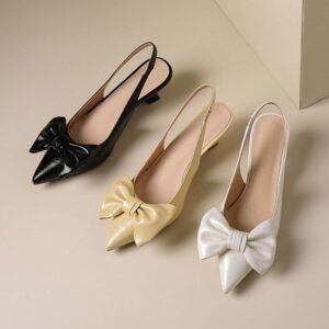 CHIKO Joyann Pointy Toe Kitten Heels Slingback Shoes