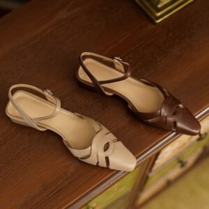 CHIKO Jacy Square Toe Block Heels Slingback Shoes