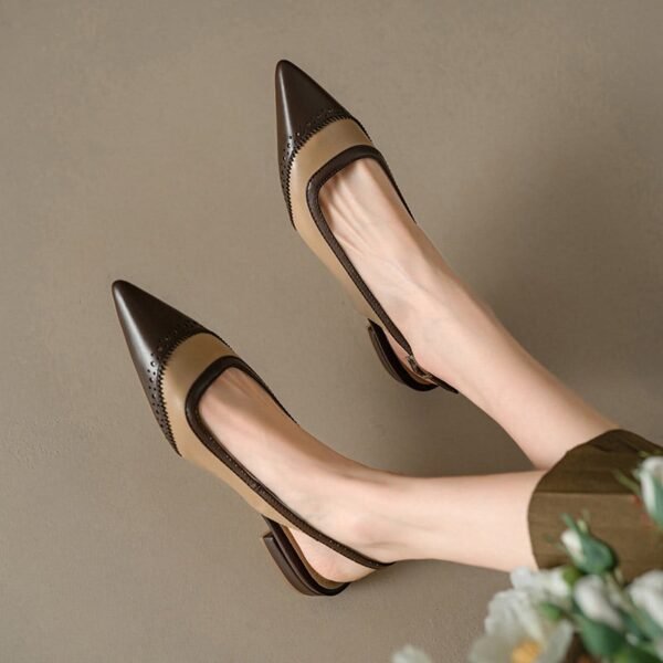 CHIKO Johnisha Pointy Toe Block Heels Slingback Shoes