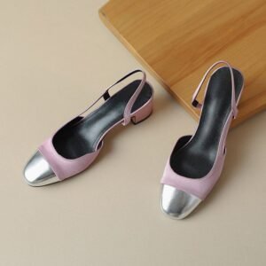 CHIKO Jodi Square Toe Block Heels Slingback Shoes