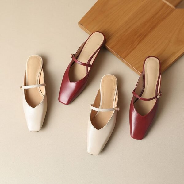 CHIKO Jaelyn Square Toe Block Heels Clogs/Mules Shoes - Image 2