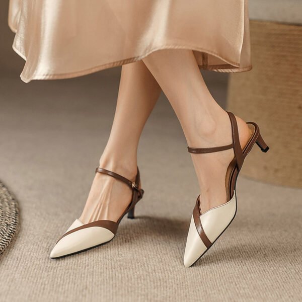 CHIKO Kaci Pointy Toe Kitten Heels Slingback Shoes - Image 2