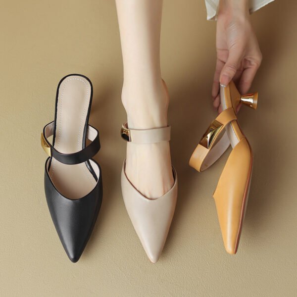 CHIKO Jonell Pointy Toe Kitten Heels Clogs/Mules Shoes - Image 2