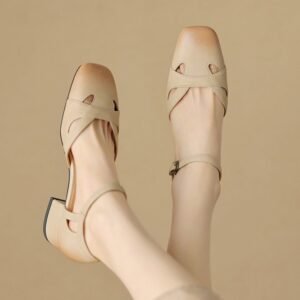 CHIKO Jumaris Square Toe Block Heels Pumps Shoes