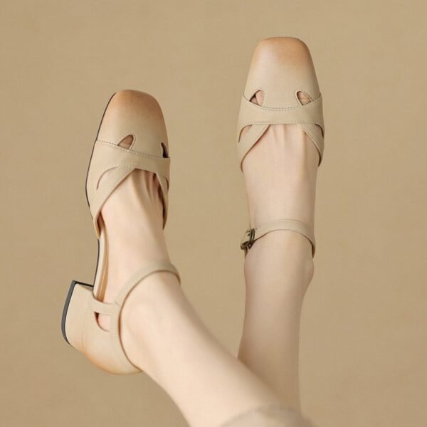 CHIKO Jumaris Square Toe Block Heels Pumps Shoes