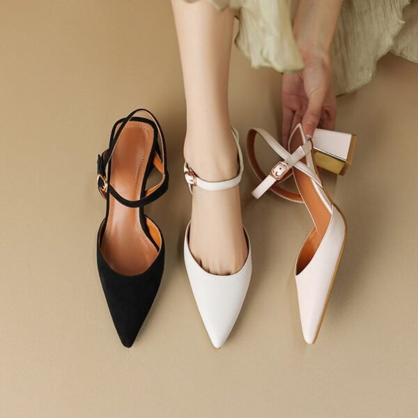 CHIKO Johnesha Pointy Toe Block Heels Slingback Shoes - Image 2