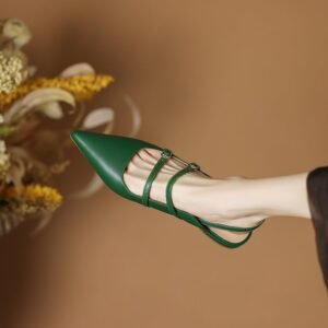 CHIKO Joni Pointy Toe Block Heels Slingback Shoes