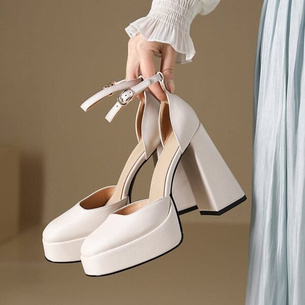 CHIKO Jolisa Square Toe Chunky Heels Pumps Shoes