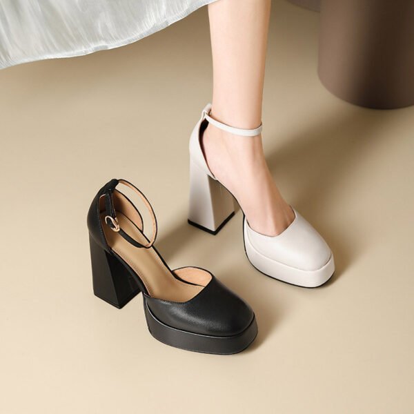 CHIKO Jolisa Square Toe Chunky Heels Pumps Shoes - Image 2