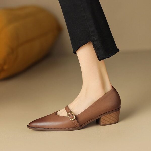CHIKO Jevette Pointy Toe Block Heels Mary Jane Shoes - Image 2