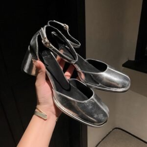 CHIKO Jetta Round Toe Block Heels Pumps Shoes