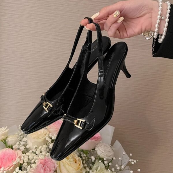 CHIKO Jesslyn Square Toe Stiletto Slingback Shoes - Image 2