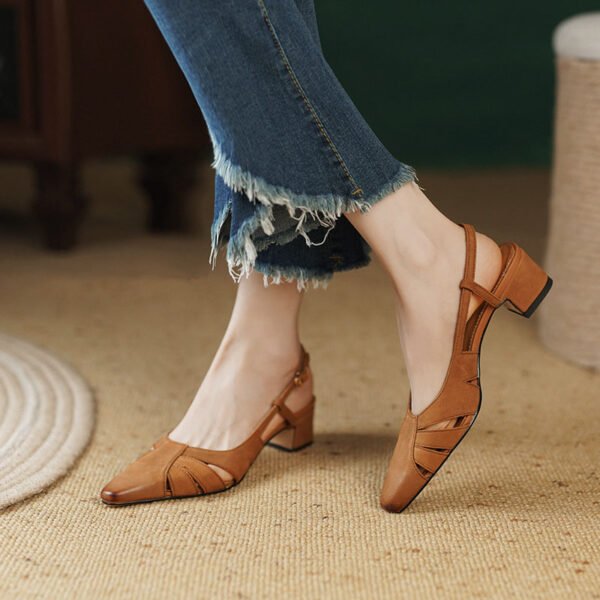 CHIKO Jerilyn Square Toe Block Heels Slingback Shoes - Image 2