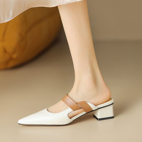 CHIKO Jericka Pointy Toe Block Heels Clogs/Mules Shoes - Image 2