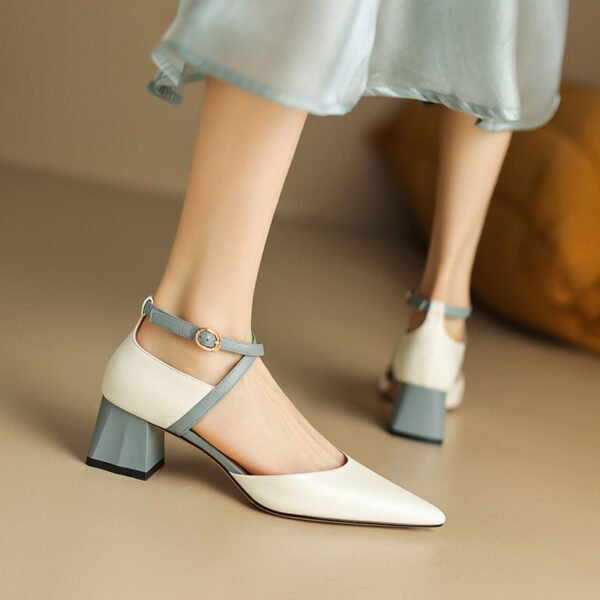 CHIKO Jeri Pointy Toe Block Heels Pumps Shoes - Image 2