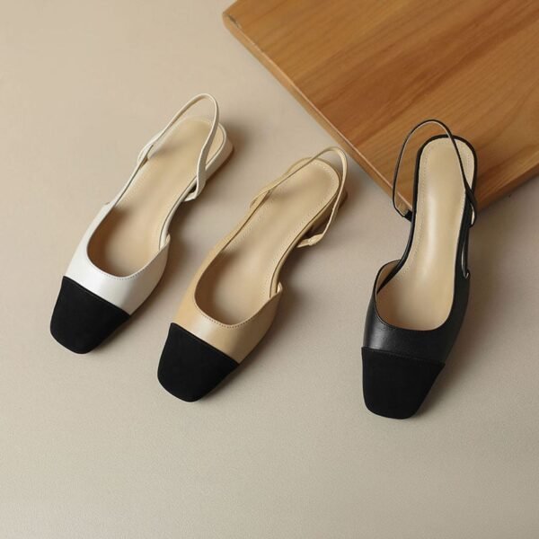 CHIKO Jenny Lee Square Toe Block Heels Slingback Shoes - Image 2