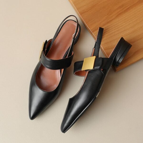 CHIKO Jayla Pointy Toe Block Heels Slingback Shoes - Image 2