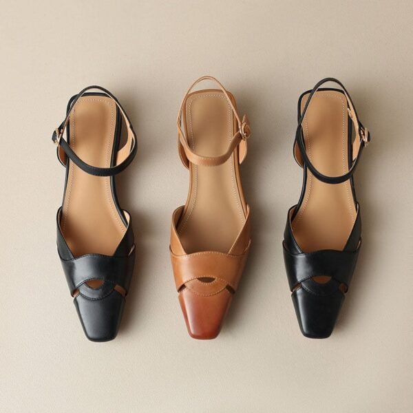 CHIKO Jaylyn Square Toe Block Heels Slingback Shoes - Image 2