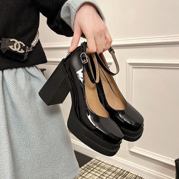 CHIKO Dori Square Toe Block Heels Pumps Shoes - Image 2