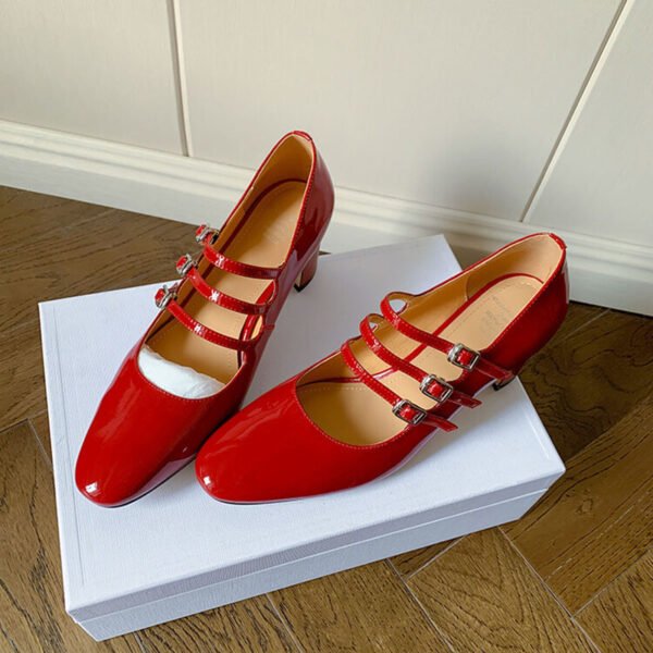 CHIKO Jakyra Square Toe Block Heels Mary Jane Shoes - Image 2