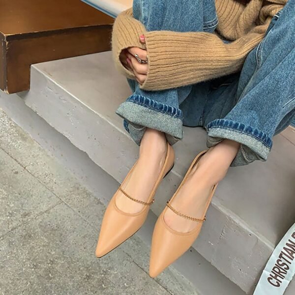CHIKO Jakki Pointy Toe Block Heels Mary Jane Shoes
