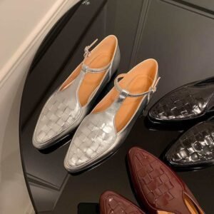 CHIKO Emaly Pointy Toe Block Heels T-Strap Shoes