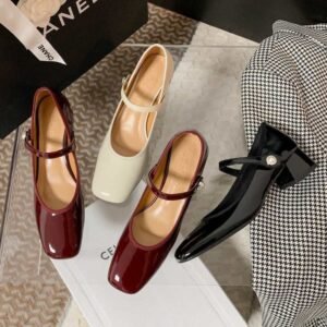 CHIKO Frankie Square Toe Block Heels Mary Jane Shoes