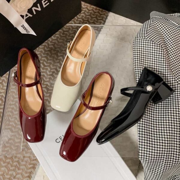 CHIKO Frankie Square Toe Block Heels Mary Jane Shoes