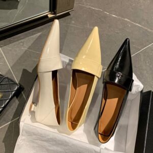 CHIKO Gloriann Pointy Toe Kitten Heels Loafers Shoes