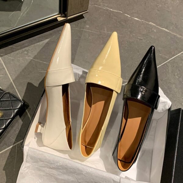 CHIKO Gloriann Pointy Toe Kitten Heels Loafers Shoes