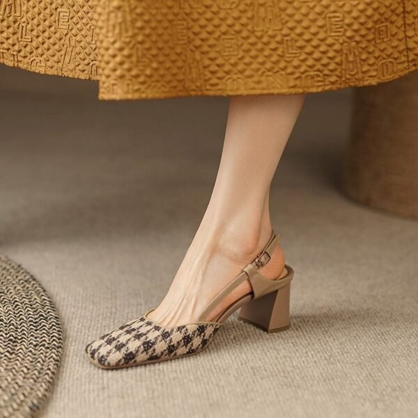 CHIKO Jenell Square Toe Block Heels Slingback Shoes - Image 2