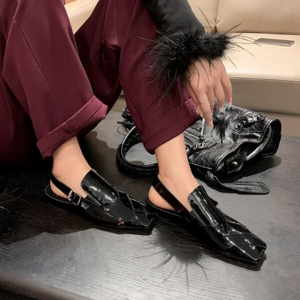 CHIKO Jenilee Square Toe Block Heels Slingback Shoes - Image 2