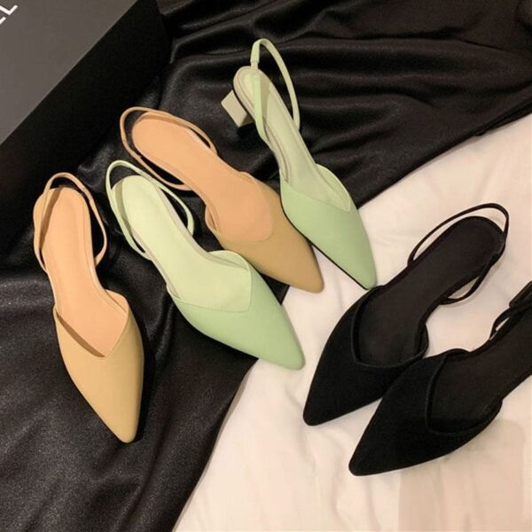 CHIKO Jamonica Pointy Toe Block Heels Slingback Shoes - Image 2