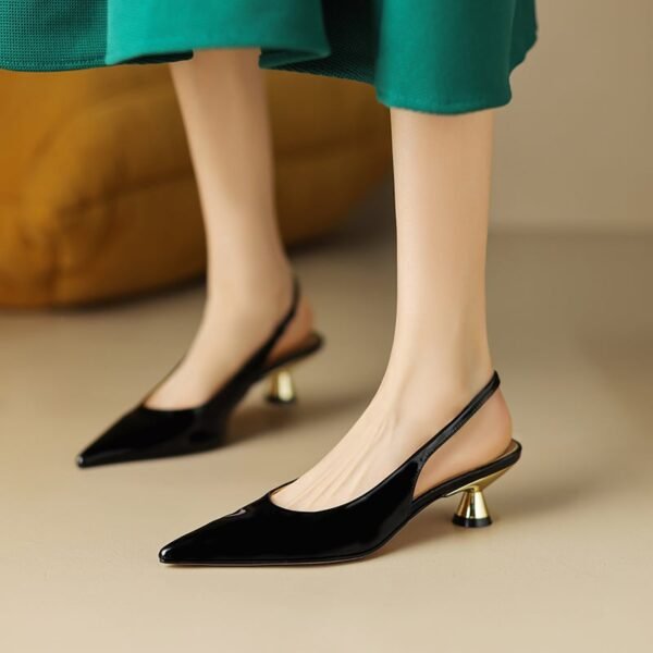 CHIKO Kandyce Pointy Toe Kitten Heels Slingback Shoes
