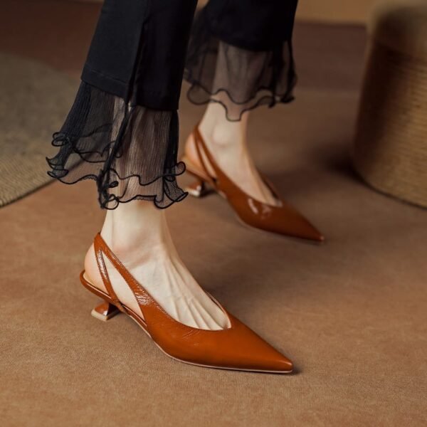 CHIKO Kassie Pointy Toe Kitten Heels Slingback Shoes - Image 2