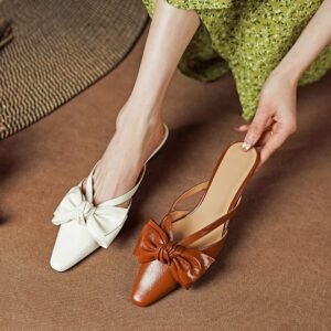 CHIKO Kandace Square Toe Kitten Heels Clogs/Mules Shoes