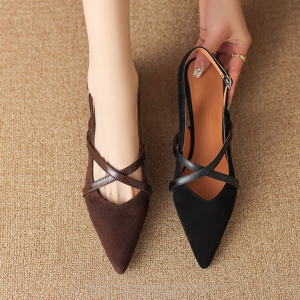 CHIKO Kailee Pointy Toe Block Heels Slingback Shoes - Image 2