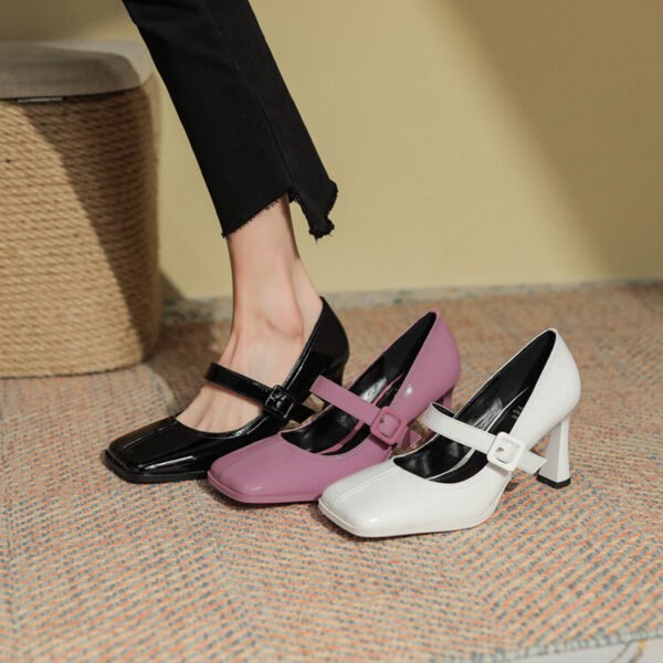 CHIKO Kadedra Square Toe Stiletto Mary Jane Shoes - Image 2