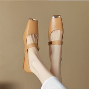 CHIKO Kaisha Square Toe Block Heels Mary Jane Shoes