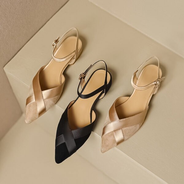 CHIKO Karlena Pointy Toe Block Heels Slingback Shoes - Image 2