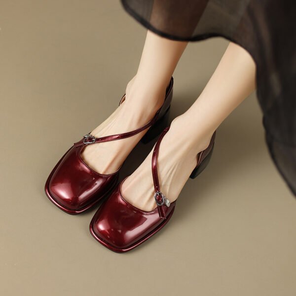CHIKO Kayanna Square Toe Block Heels Pumps Shoes - Image 2