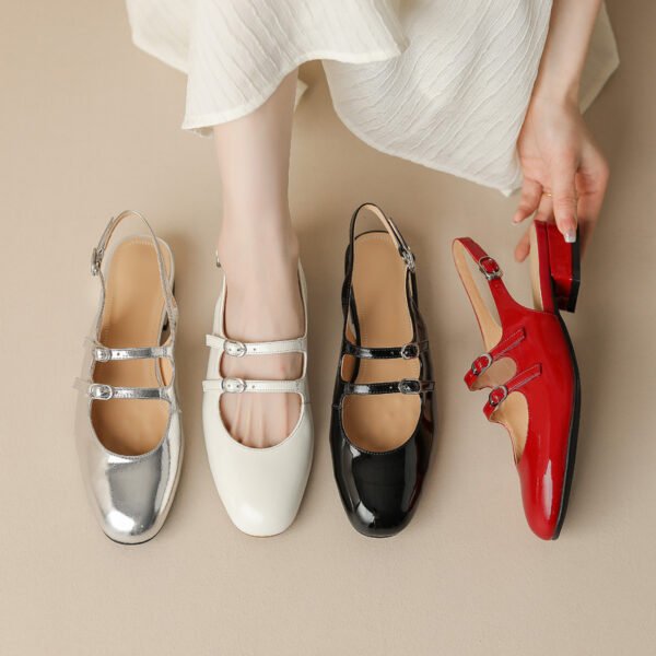 CHIKO Kiesha Round Toe Block Heels Slingback Shoes - Image 2