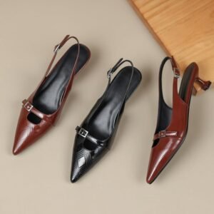 CHIKO Kiani Pointy Toe Kitten Heels Slingback Shoes