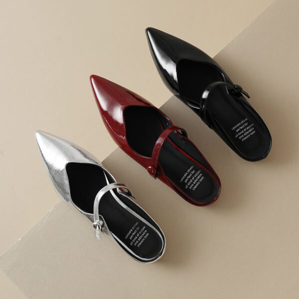 CHIKO Krystalyn Pointy Toe Block Heels Clogs/Mules Shoes - Image 2
