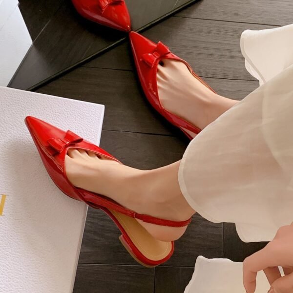 CHIKO Keyondra Pointy Toe Block Heels Slingback Shoes