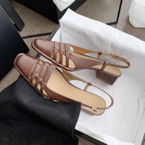 CHIKO Kiauna Square Toe Block Heels Slingback Shoes