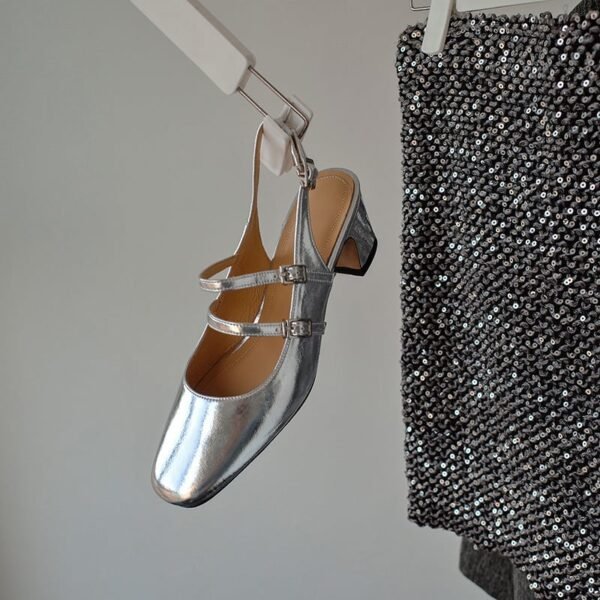 CHIKO Kristy Square Toe Block Heels Slingback Shoes - Image 2