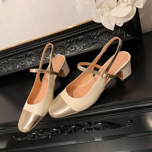 CHIKO Keyona Square Toe Block Heels Slingback Shoes