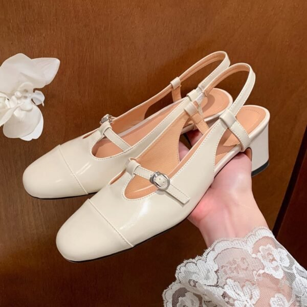 CHIKO Kia Round Toe Block Heels Slingback Shoes - Image 2