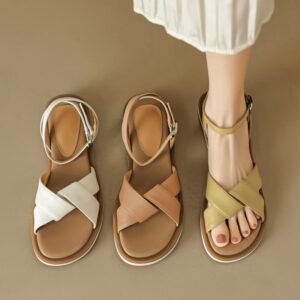 CHIKO Lanisha Open Toe Block Heels Flats Sandals